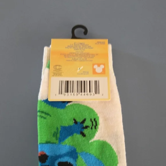 Disney Stitch Cream and Green Socks - Picture 3 of 4